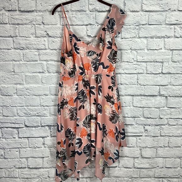 A NEW DAY WOMEN FAUX WRAP DRESS PINK WITH FLORAL PRINT Size Medium - Picture 6 of 7